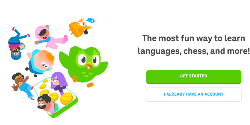 Duolingo app to learn Spanish 